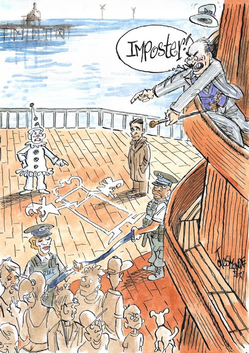 Hercules Poirot meets Pierrot 