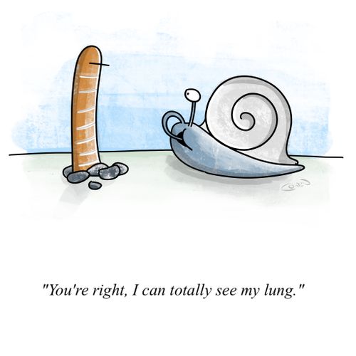 "You're right, I can totally see my lung."