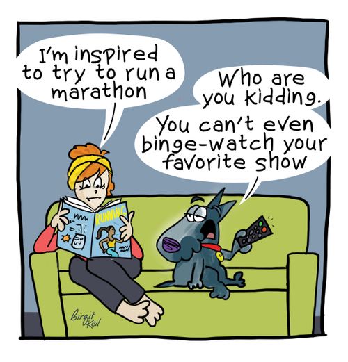 "I'm inspired to try to run a marathon."