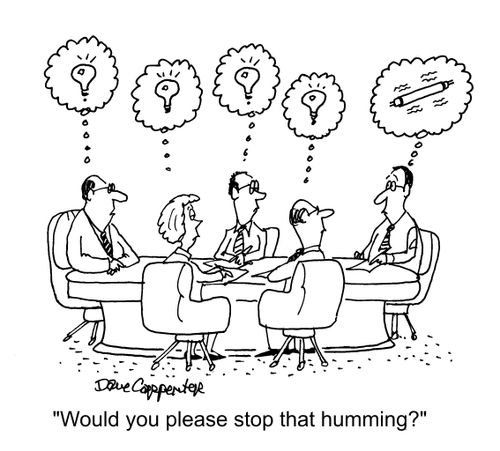 "Would you please stop that humming?"