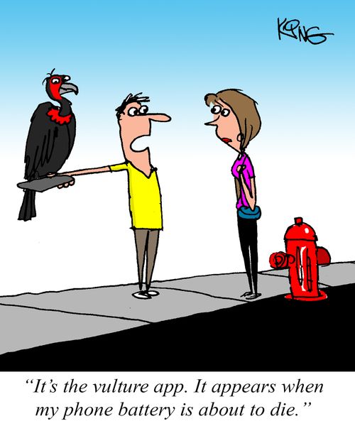"It's the vulture app. It appears when my phone battery is about to die."