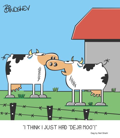 "I think I just had "Deja Moo"!"