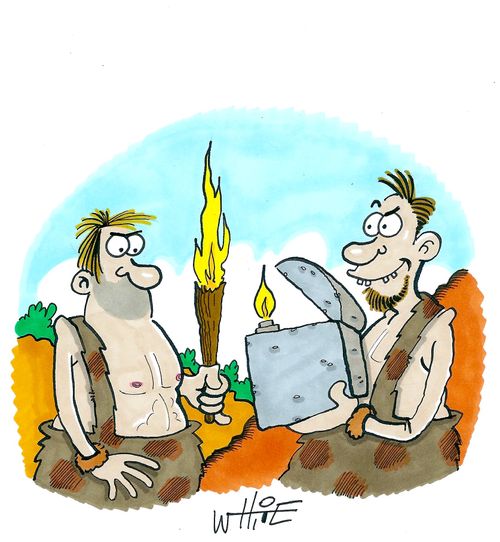 Primitive lighter.