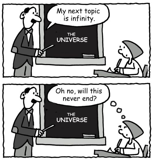 "My next topic is infinity."