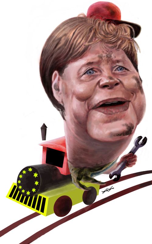 Angela Merkel caricature