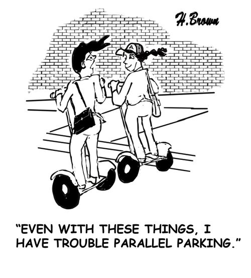 "Even with these things, I have trouble parallel parking."