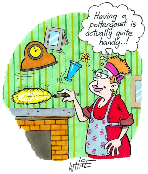 Having a poltergeist is actually quite handy..!