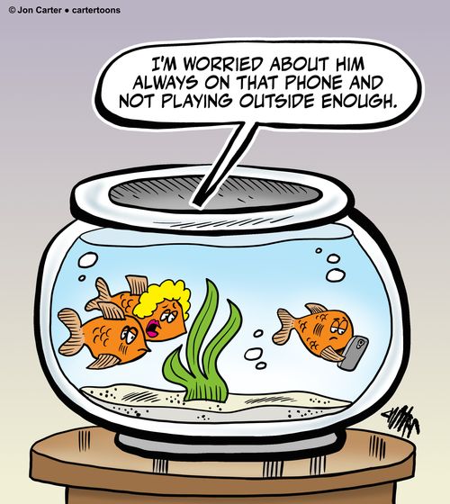 'I'm worried about him always on that phone and not playing outside enough.'