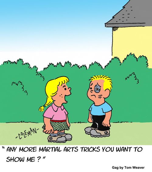 "Any more martial arts tricks you want to show me?"
