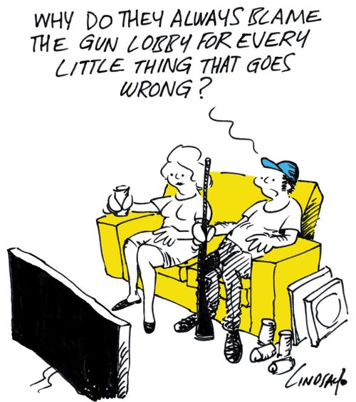 Why do they always blame the gun lobby for every little thing that goes wrong? 