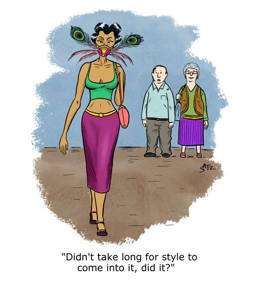 "Didn't take long for style to come into it, did it?"