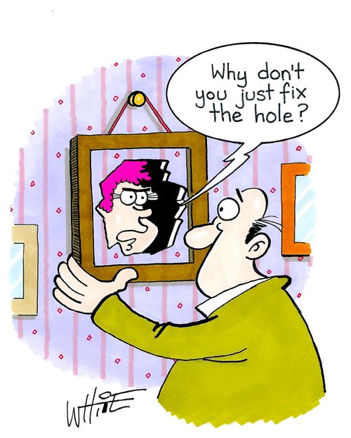 "Why don't you just fix the hole?"
