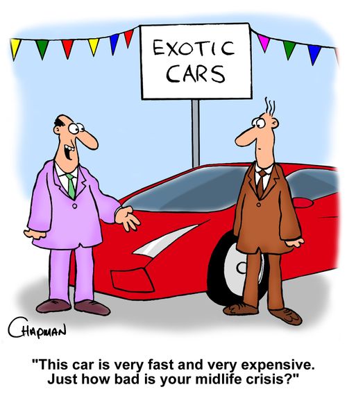 "This car is very fast and very expensive. Just how bad is your midlife crisis?"