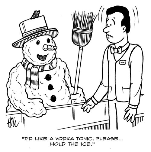 "I'd like a vodka and tonic, please... hold the ice."