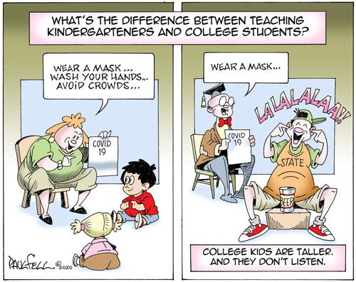 What's the difference between teacher kindergarteners and college students?