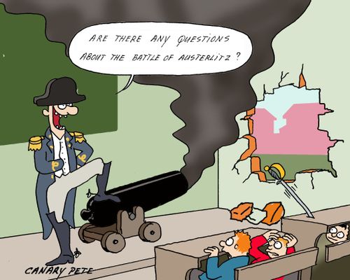 "Are there any questions about the Battle of Austerlitz?"