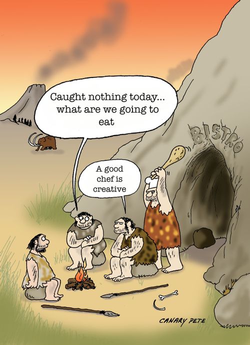"Caught nothing today... what are we going to eat?"