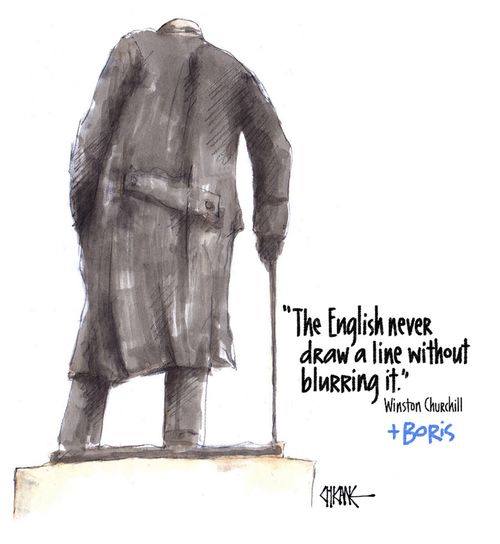 "The English never draw a line without blurring it."