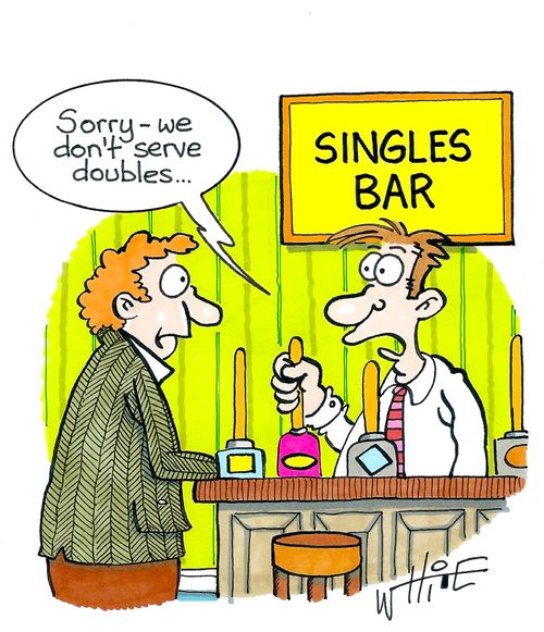 The singles bar...