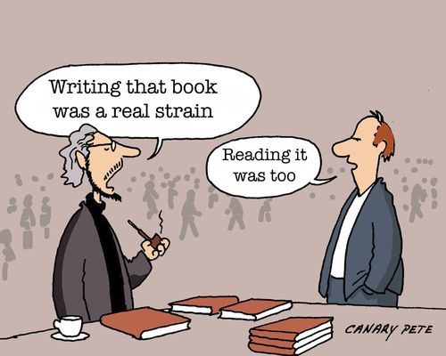 "Writing that book was a real strain."
