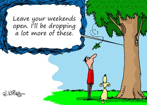 "Leave your weekends open. I'll be dropping a lot more of these."