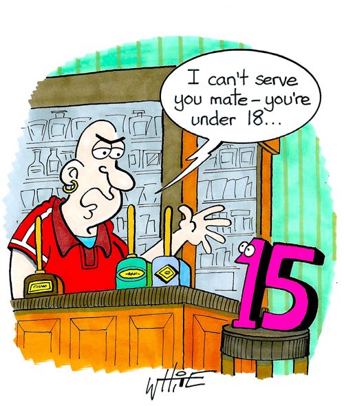 "I can't serve you - you're under 18..."