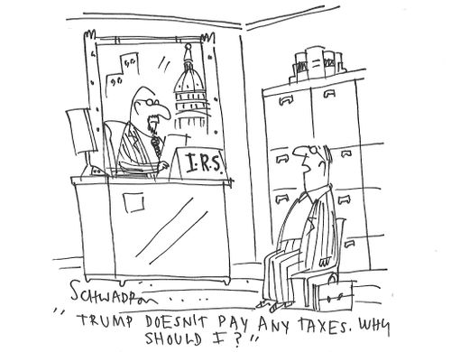 "Trump doesn't pay any taxes. Why should I?"