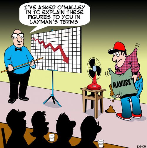 "I've asked O'Malley in to explain these figures to you in layman's terms."
