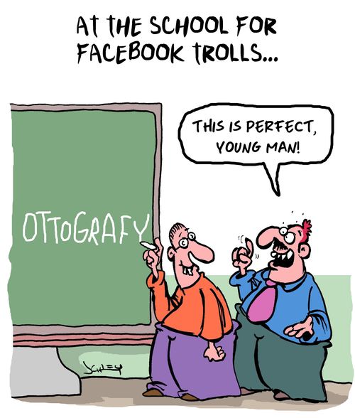 At the school for Facebook trolls