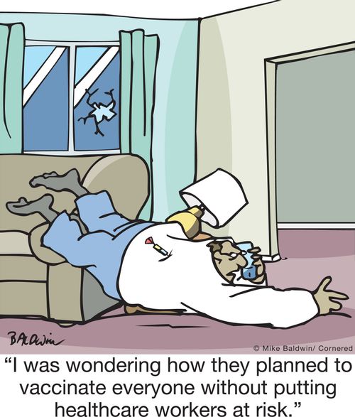 "I was wondering how they planned to vaccinate everyone without putting healthcare workers at risk."