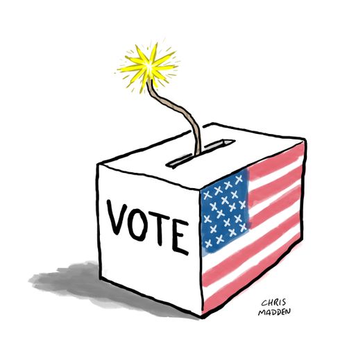 US election 2020 ballot box Trump v Biden