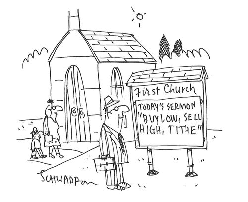 Buy low, sell high, tithe