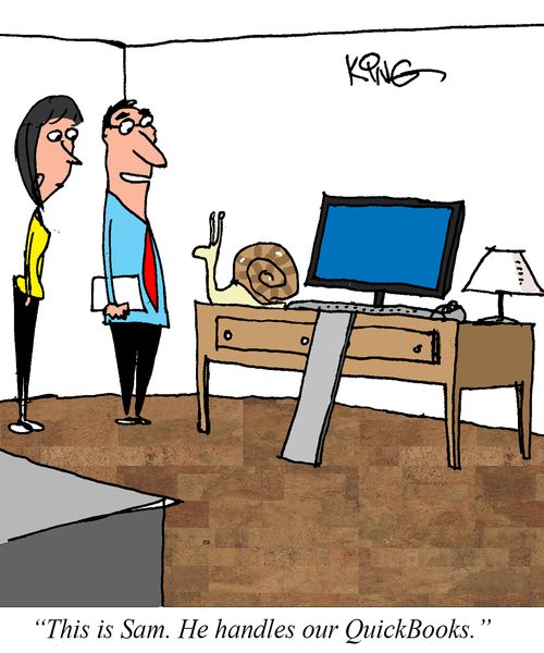 "This is Sam. He handles our QuickBooks."