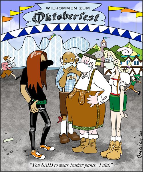 "You SAID to wear leather pants. I did."
