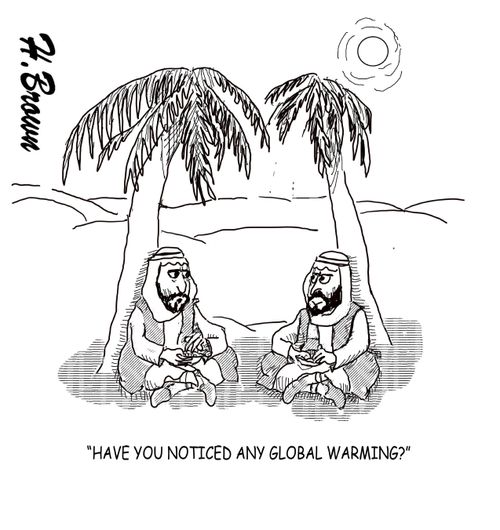 "Have you noticed any global warming?"
