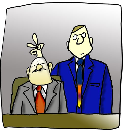 Rabbit ears behind boss