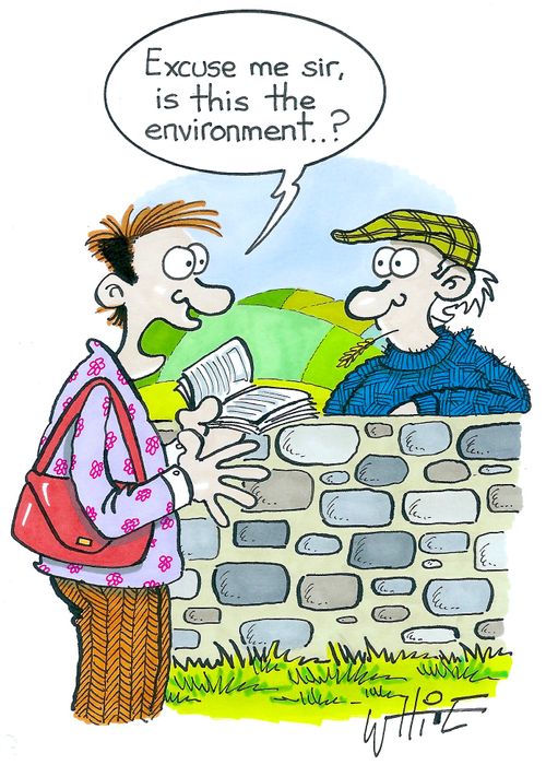 "Excuse me sir, is this the environment..?"