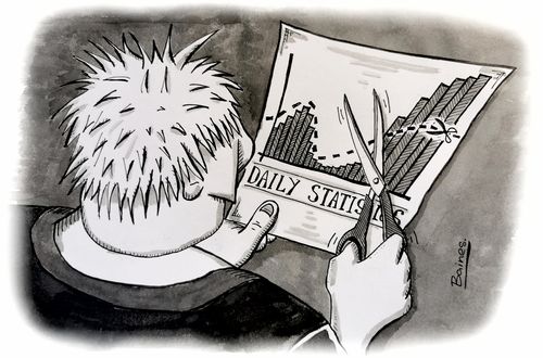 Boris adjusting the daily stats