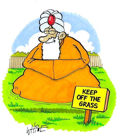 Keep off the grass...
