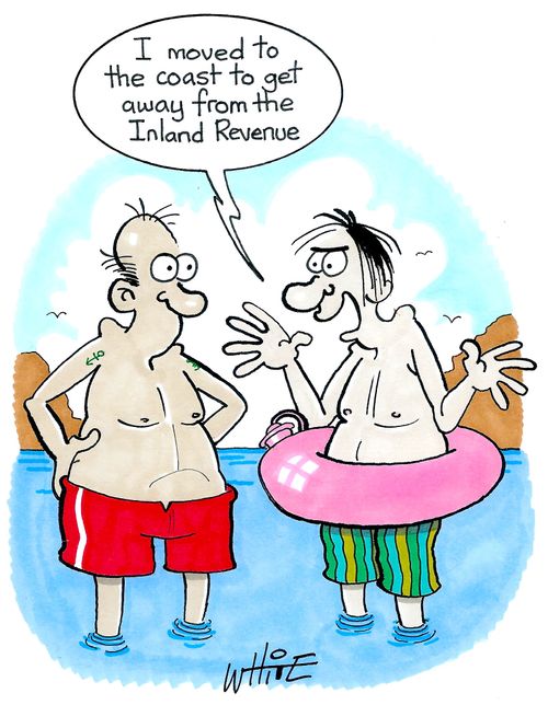 "I moved to the coast to get away from the Inland Revenue..."