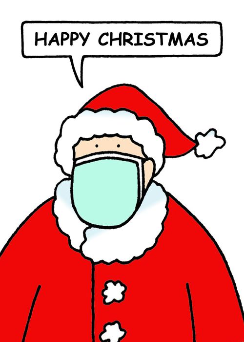 Covid 19 Father Christmas in a Facemask