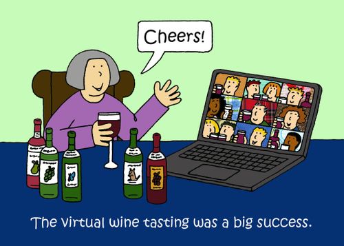 The virtual wine tasting was a big success