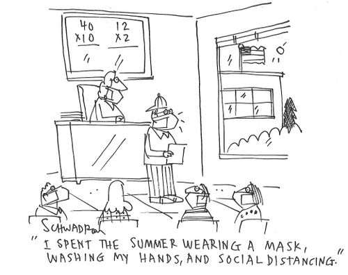 "I spent the summer wearing a mask, washing my hands, and social distancing."