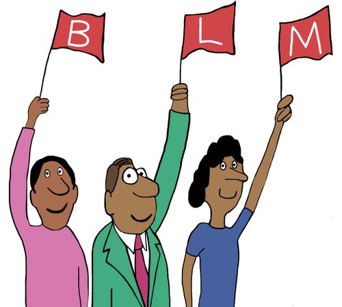 Flags spelling BLM