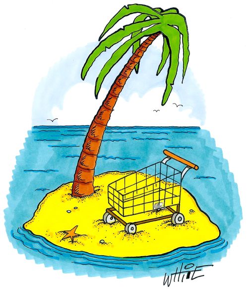 desert isle shopping trolley...