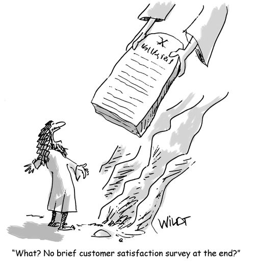 What? No brief customer satisfaction survey at the end?