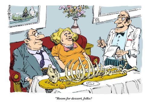 "Room for dessert, folks?"