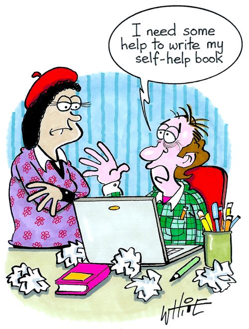 "I need some help to write my self-help book..."