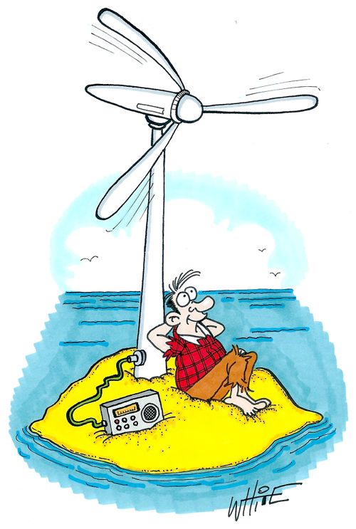 Wind turbine island...