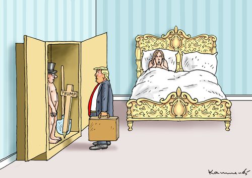 Trump returns home